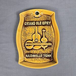 Vintage Grand Ole Opry Nashville TN Ceramic Spoon Rest Wall Plaque 5 x 6.75